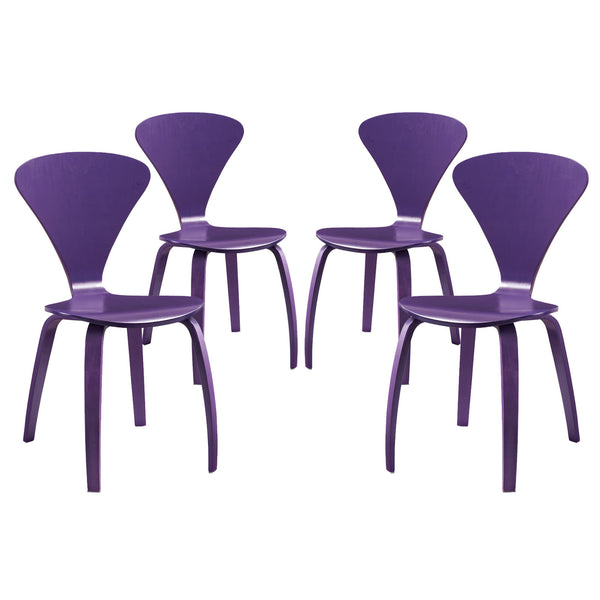 Vortex Dining Chairs Set of 4 - Purple